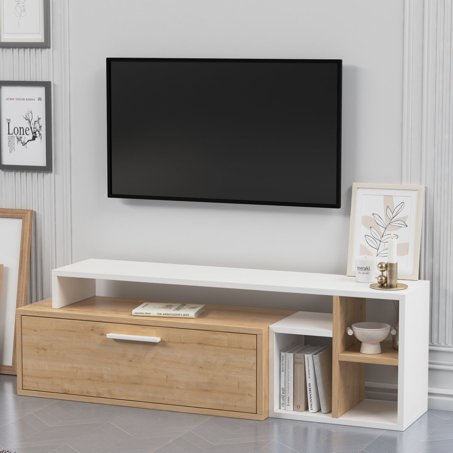 
                  
                    Wooden Adjustable TV Cabinet Stand
                  
                