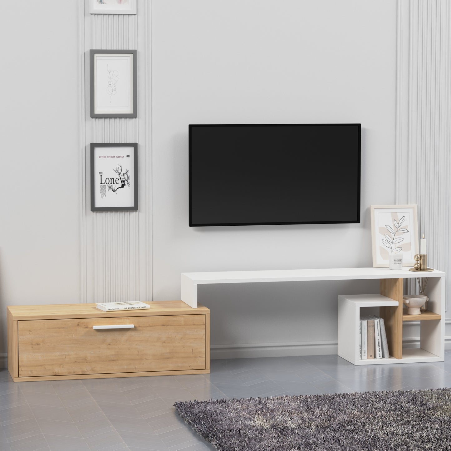 
                  
                    Wooden Adjustable TV Cabinet Stand
                  
                