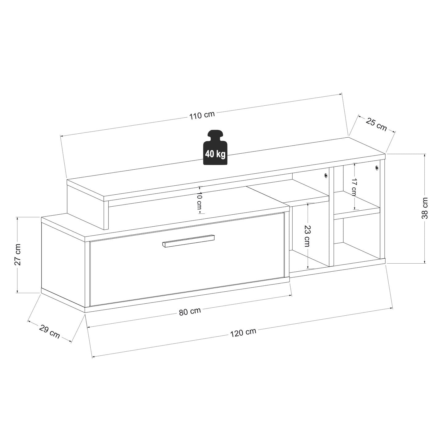 
                  
                    Wooden Adjustable TV Cabinet Stand
                  
                