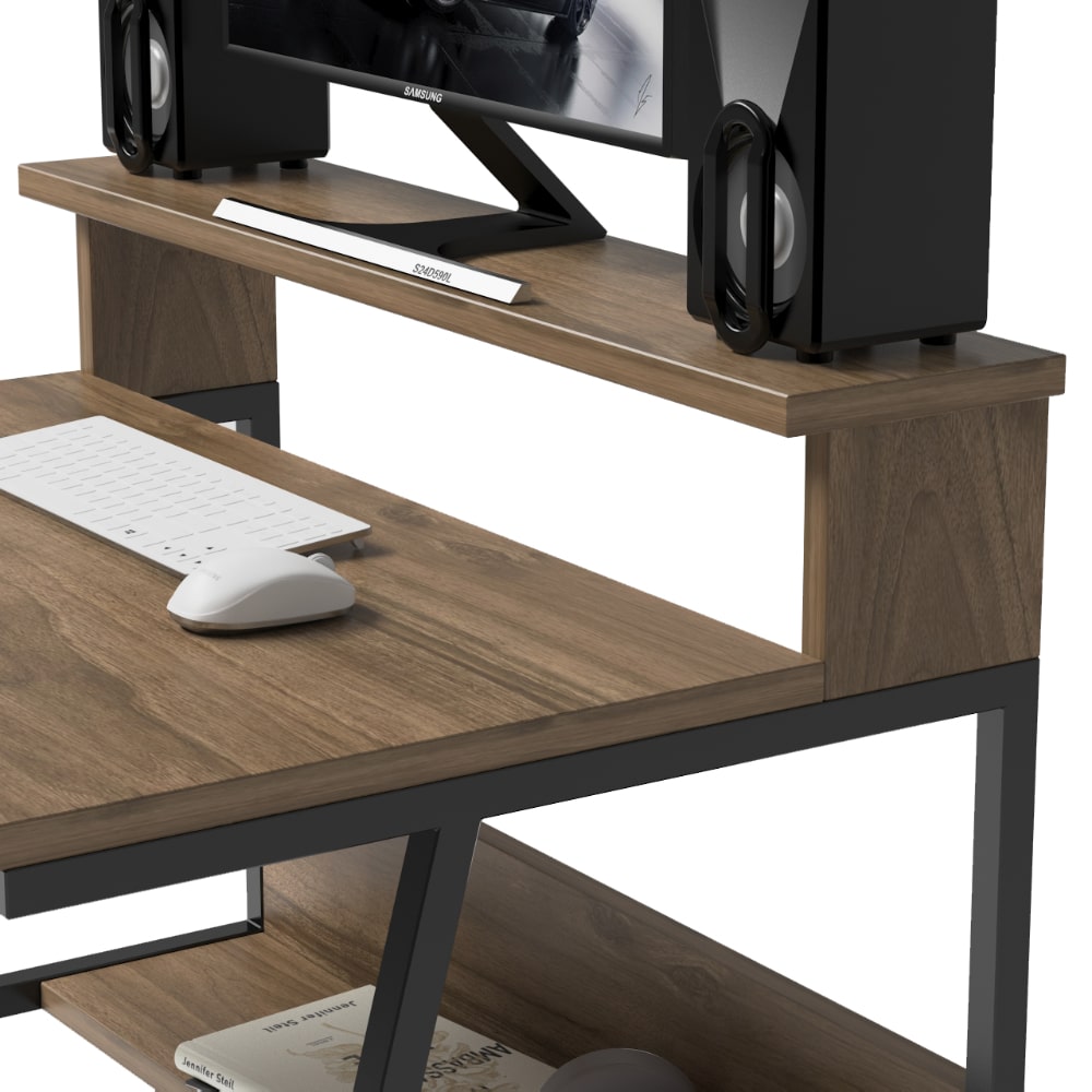 
                  
                    Brown Minimalist Wooden Computer Desk - Modular Wood - 5
                  
                