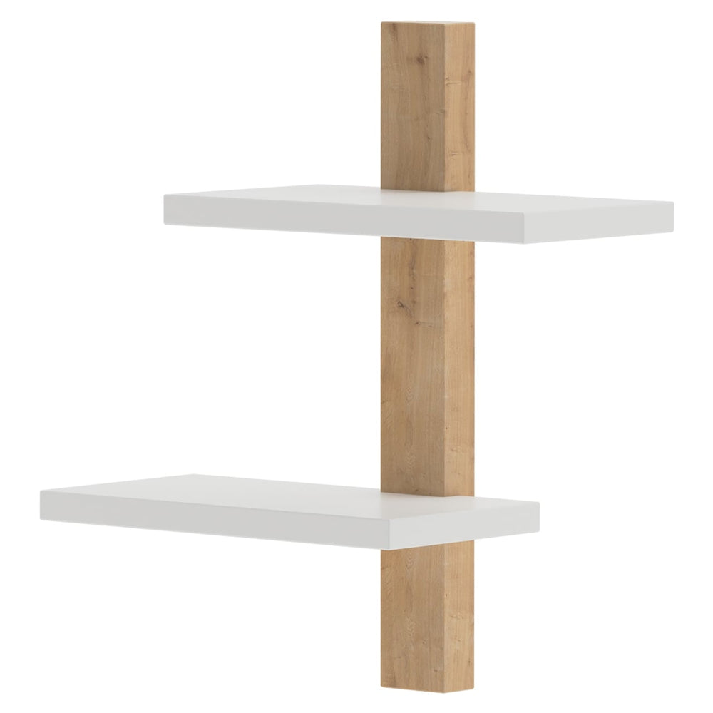 
                  
                    White Floating Wooden Wall Shelf - Modular Wood - 2
                  
                