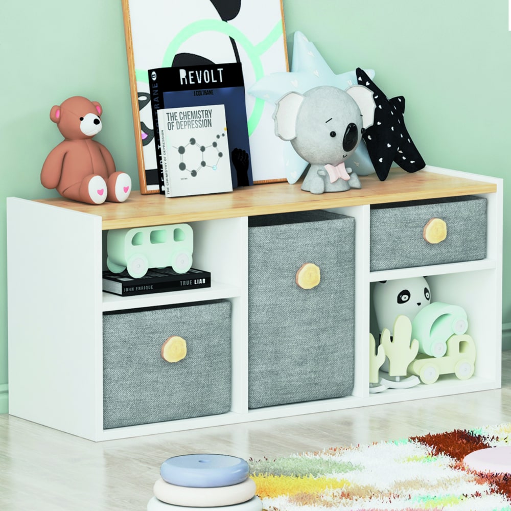 
                  
                    Wooden Storage Cabinet for Children Toys - Modular Wood - 2
                  
                