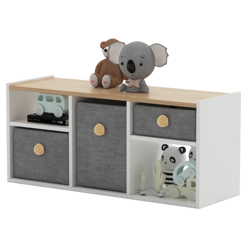 
                  
                    Wooden Storage Cabinet for Children Toys - Modular Wood - 4
                  
                